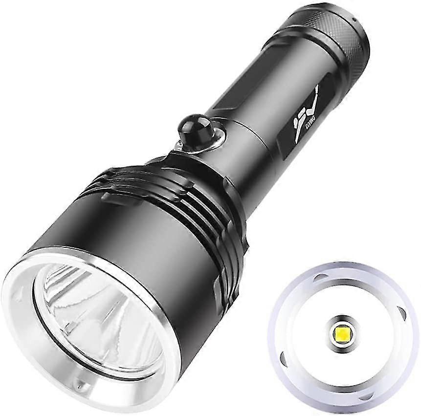 شعلة الغوص 3000 التجويف سوبر برايت XHP70 LED الغوص الغوص ضوء السلامة الغاطسة مع 3 أوضاع ، شعلة غوص احترافية تحت الماء 150 متر ، أسود