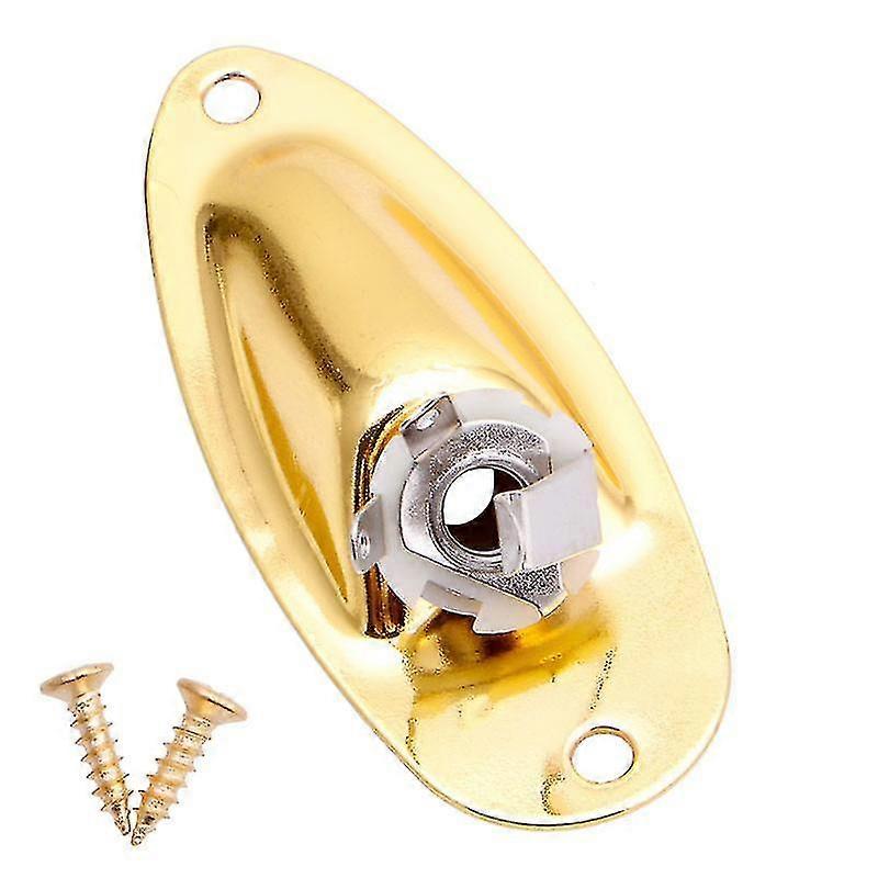 Replacement Boat Input Output Jack Plate Socket For Fender Strat Guitar Parts