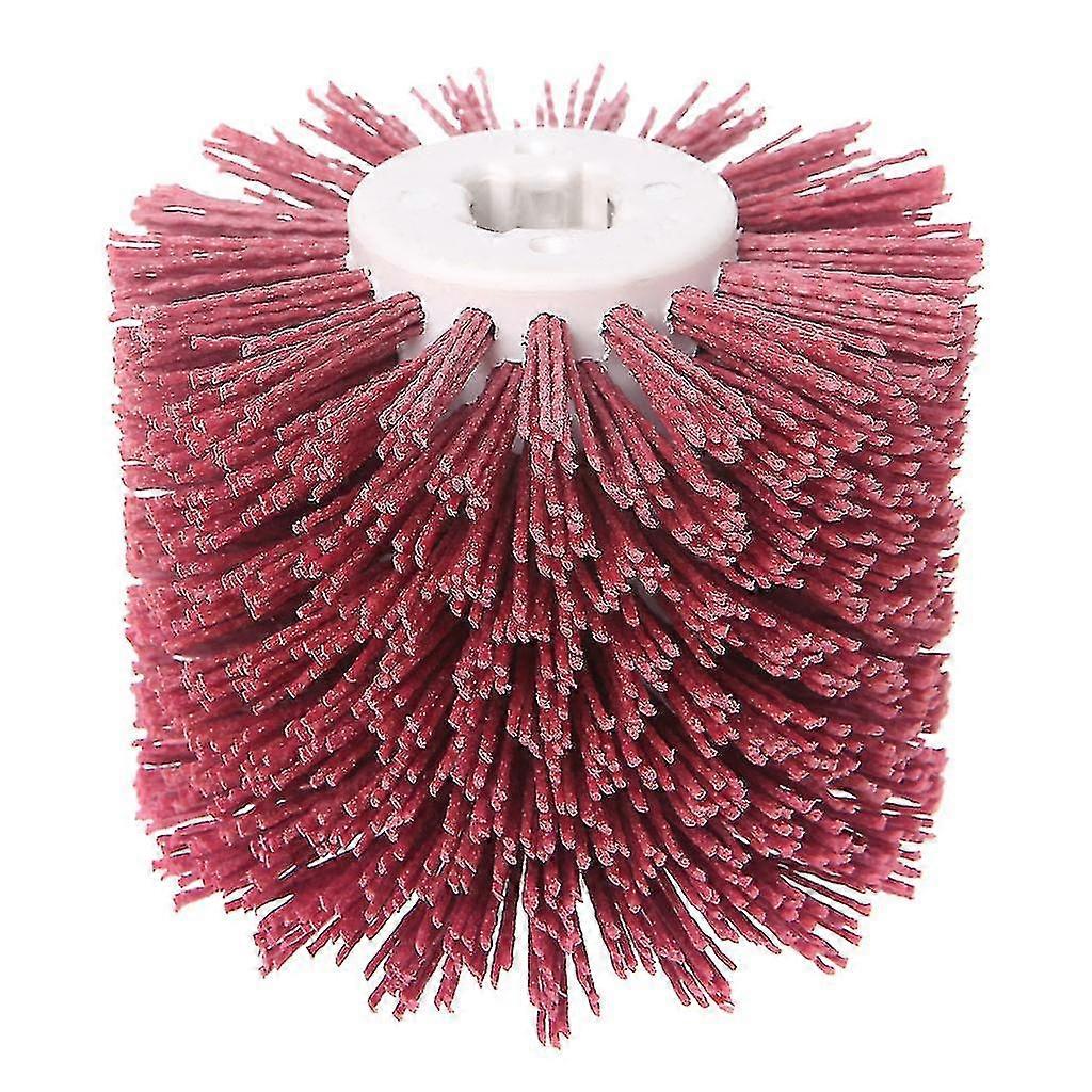 Deburring Red Ceramic Abrasive Wire Round Brushes Head Polishing Buffing Wheel