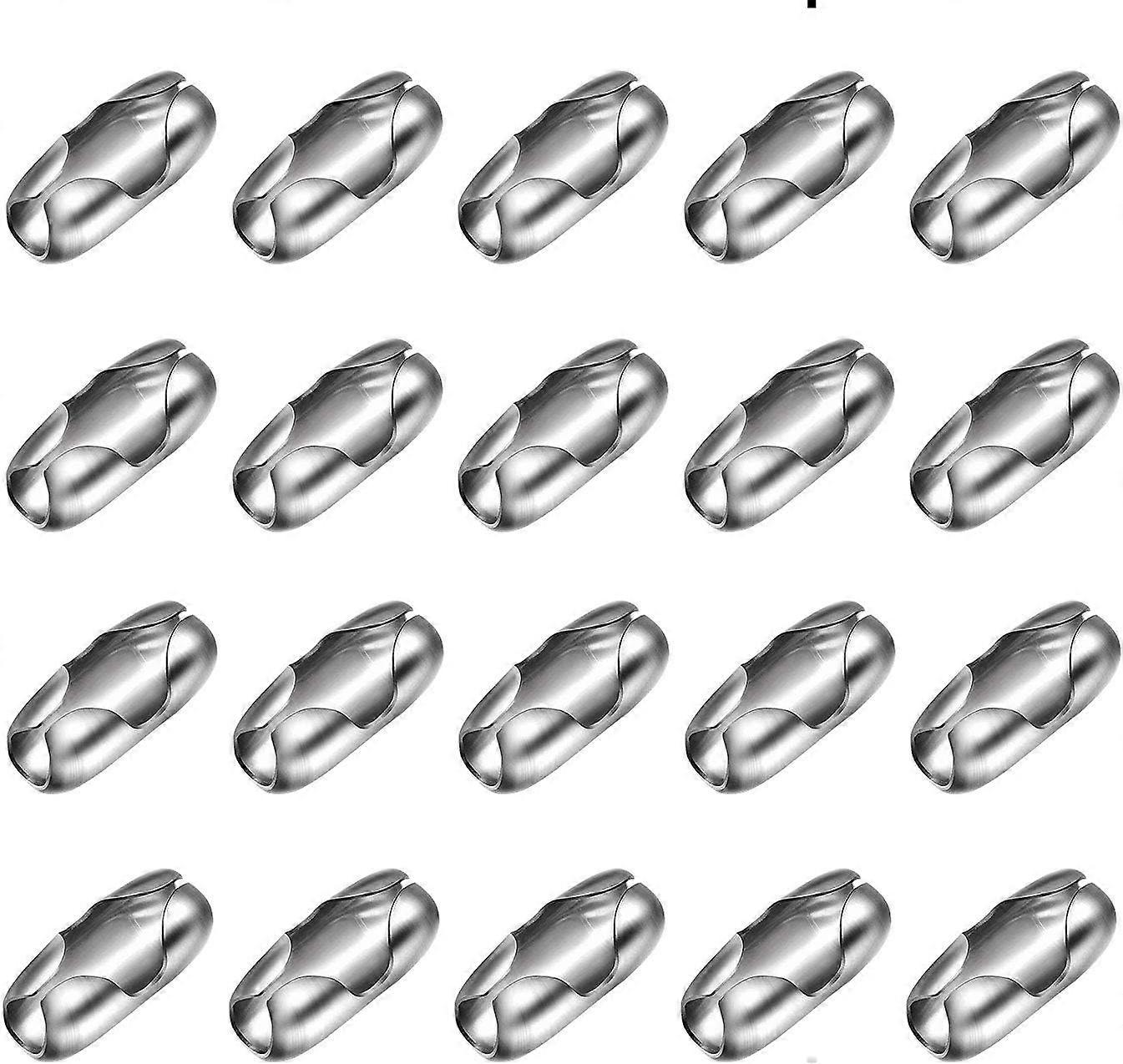Chain Connector Replacement,20PCS Stainless Steel Roman Blind Ball Chain Vertical Blinds Cord Chain with Ball Chain for Home Kitchen Windows