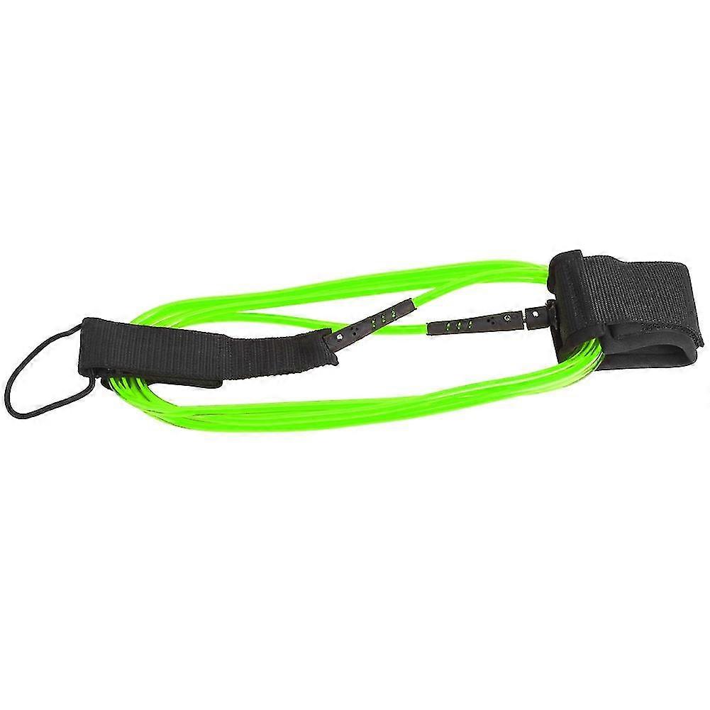 Adjustable Water Sports Ankle Spring Traction Strap for Surfing Paddle Board - TPU Material (White & Green)