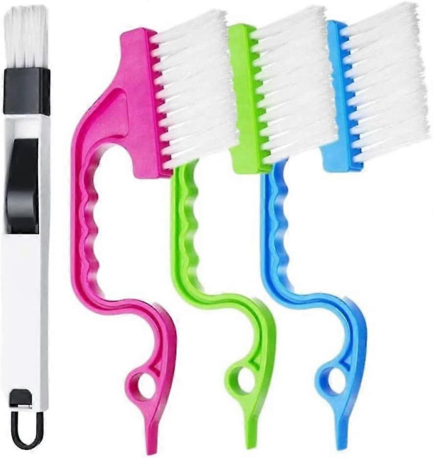 4 Pcs Gap Cleaning Tools Hand-held Window Groove Cleaning Brushes Kit For Window Kitchen Cleaning Tools Kit