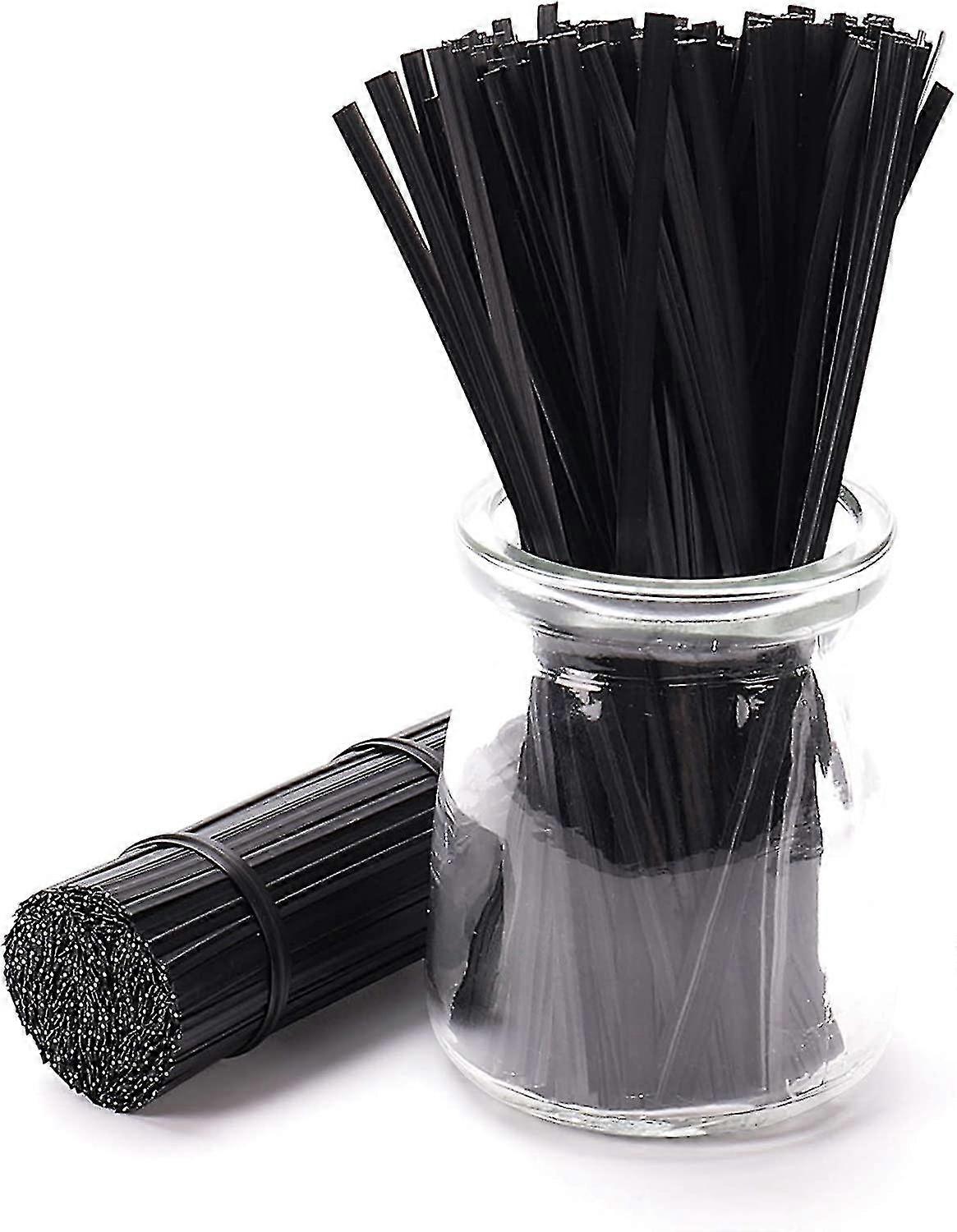 12Cm Twist Ties 500 Pcs Reusable And Durable Plastic Black Bread Ties
