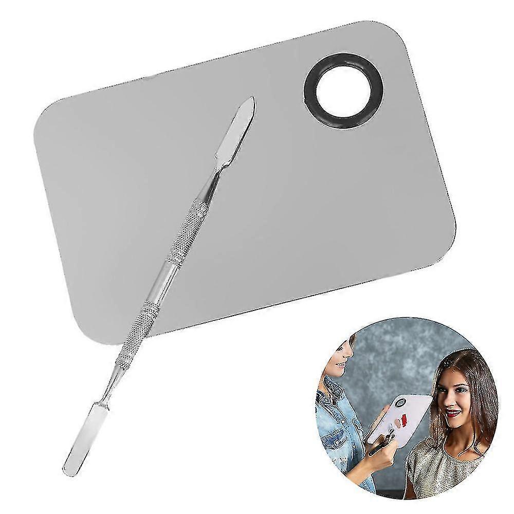 Cosmetic Tool Mixing Palette Foundation Palette Metal Tools Dual Head Cosmetic Spatula Smooth, Durab