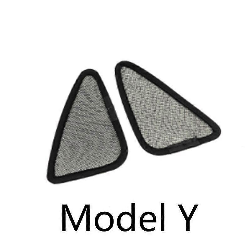 KEKT 2PC Car Rear Window Sunshade Net Small Triangle Shading Mats Light Blocking Pads Protector Tesla Model 3 Y Auto Accessories