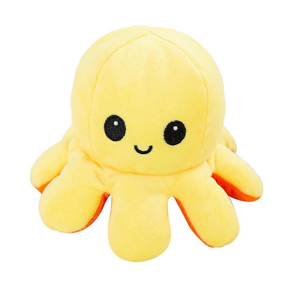 Pulpo Reversible Amarillo Peluche Juguete Niños Regalo 20cm - Main Image