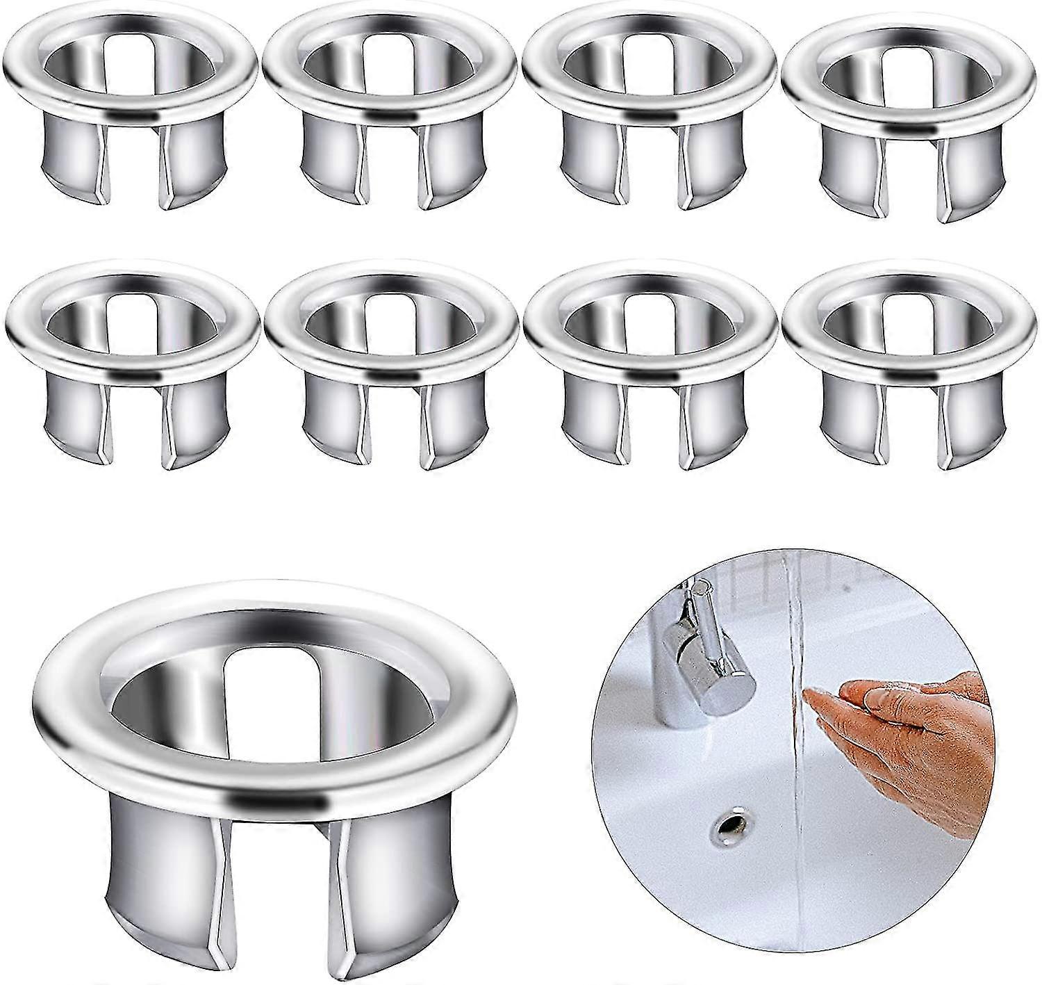 Sink Overflow Ring Kitchen Baroom Sink Hole Replacement Overflow Drain Cap Cover Basin Overflow Trim Overflow Hole Covers Sink Hole Cap Round Overfl