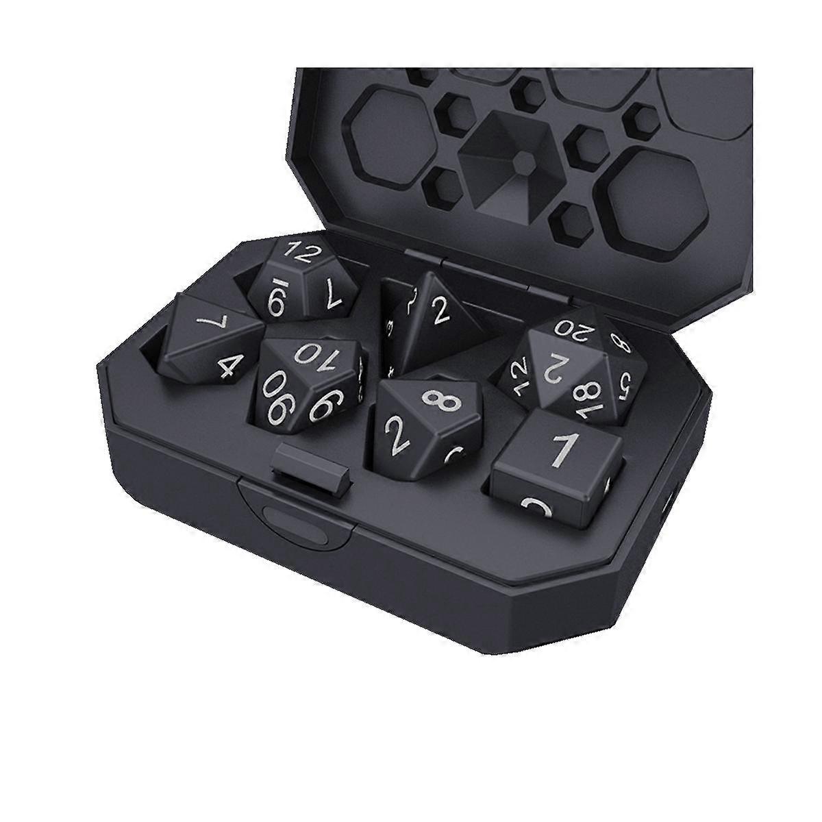 Electronic Dices USB Rechargeable Luminous Dices Glow DND Dices Polyhedral Dices Board Game Party Entertainment Toy