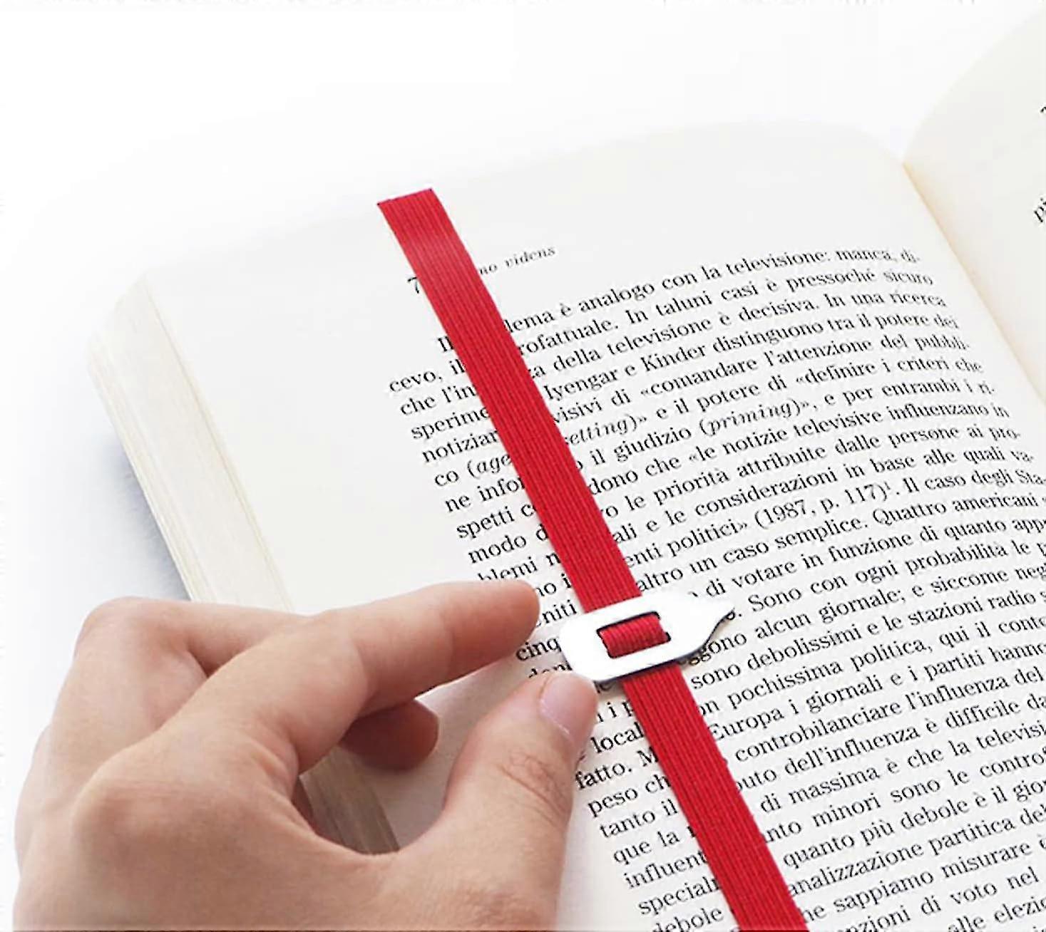 סימניות - אלסטית סימנייה מושלמת לכל ספר, משרד - סימניות לנשים - סימניות לגברים - סימניות (אדום)