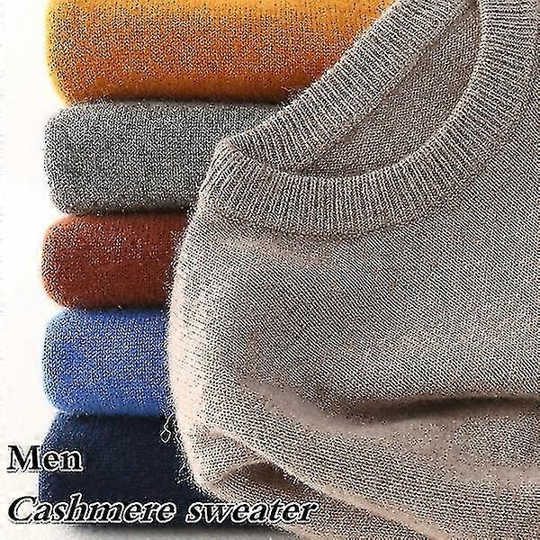 Herren Kaschmirpullover Herbst Winter Weicher Warmstrickpullover V-Ausschnitt O-Ausschnitt Strickpullover