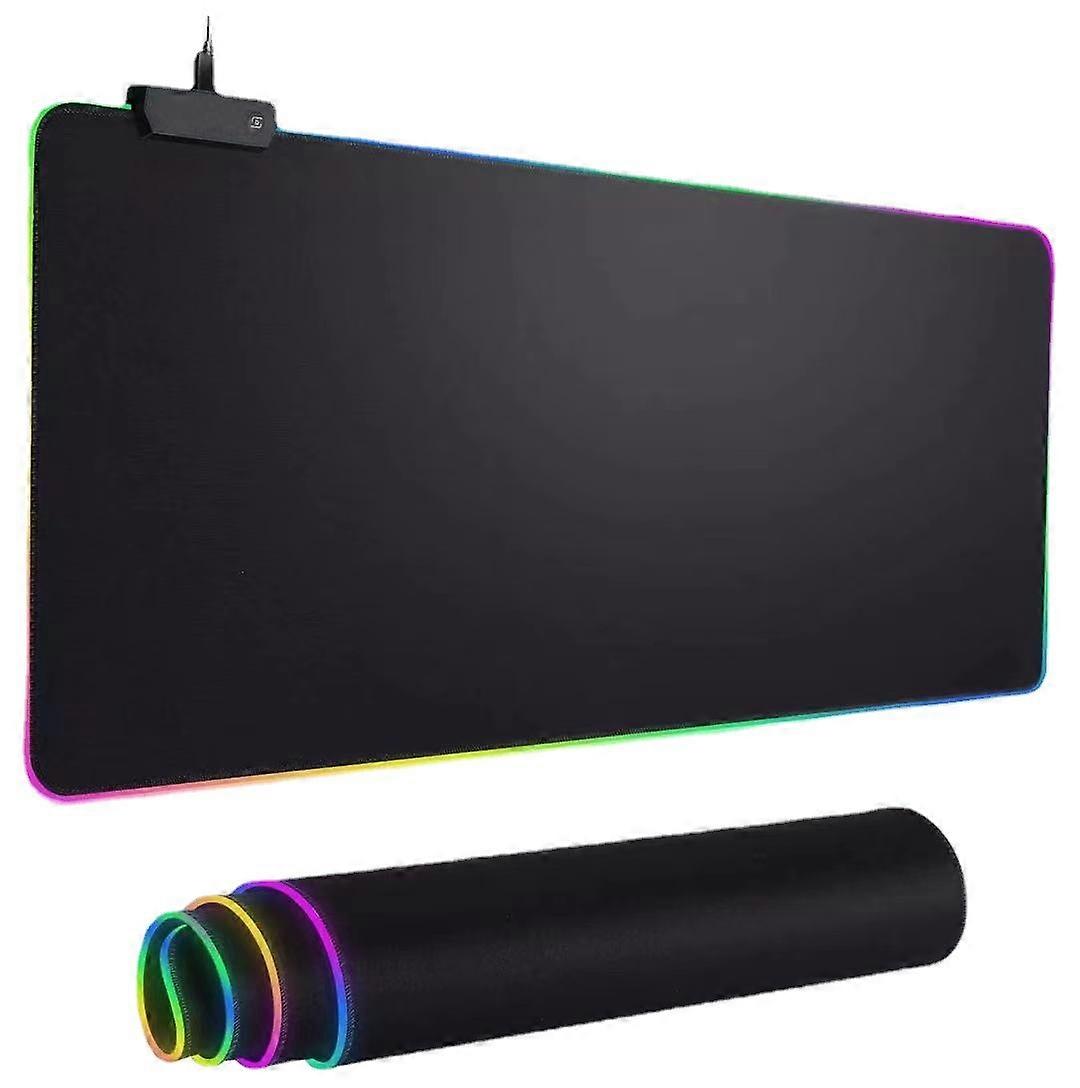Gaming Mouse Pad, 800 x 300mm, Large, with 11 Lighting Modes, 7 LED Colors, Non-Slip, For Gaming PC, Extra USB Input
