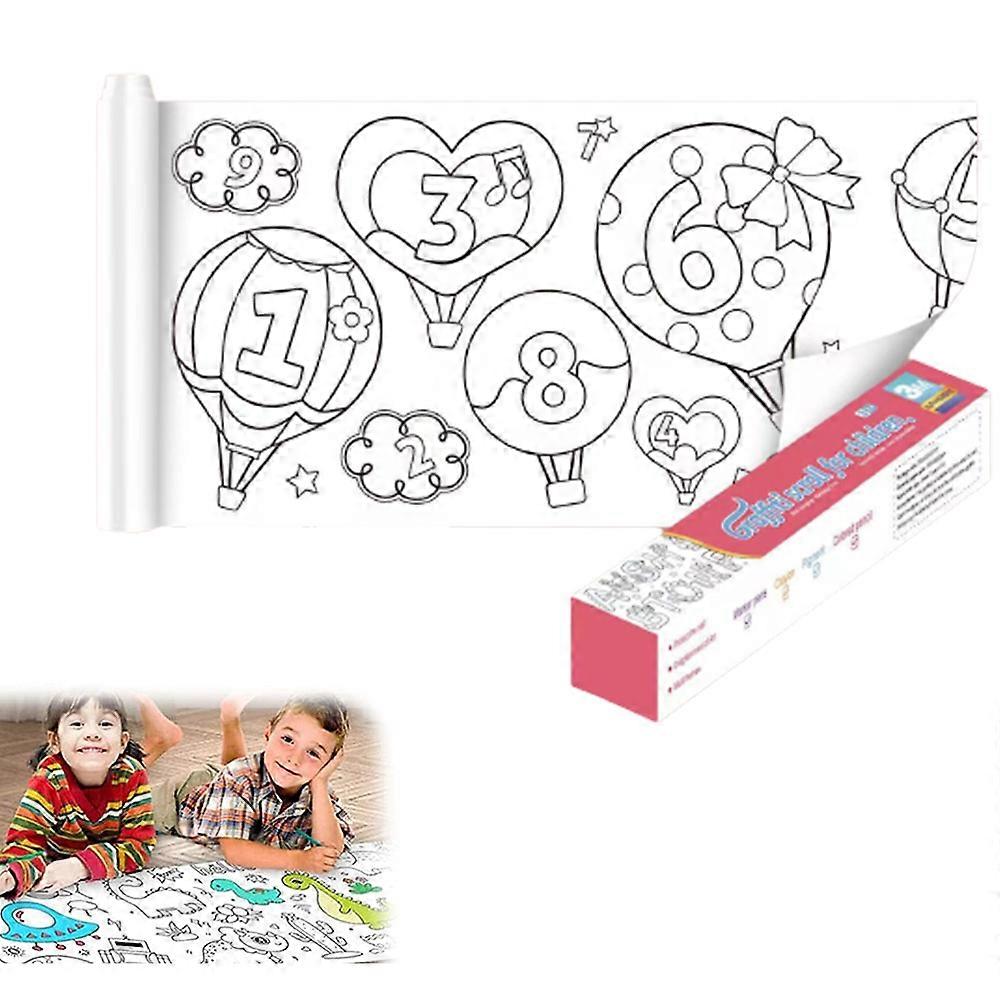Drawing Coloring Paper Roll for Kids DIY Painting Color Filling Paper Early Educational Toys for Toddlers
