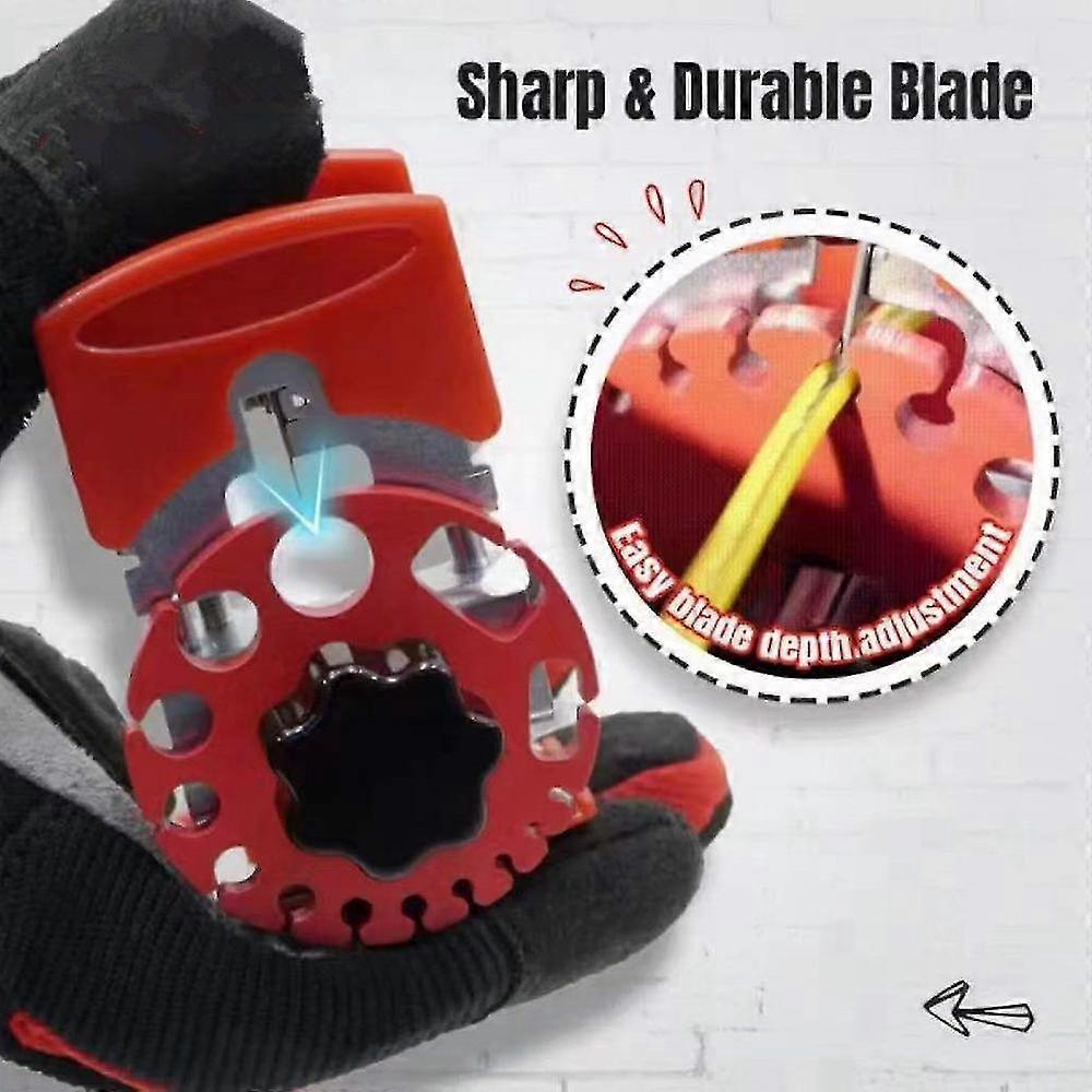 Handheld Wire Stripper Compact Versatile Adjustable Depth Cable Stripper Tool-MXBC