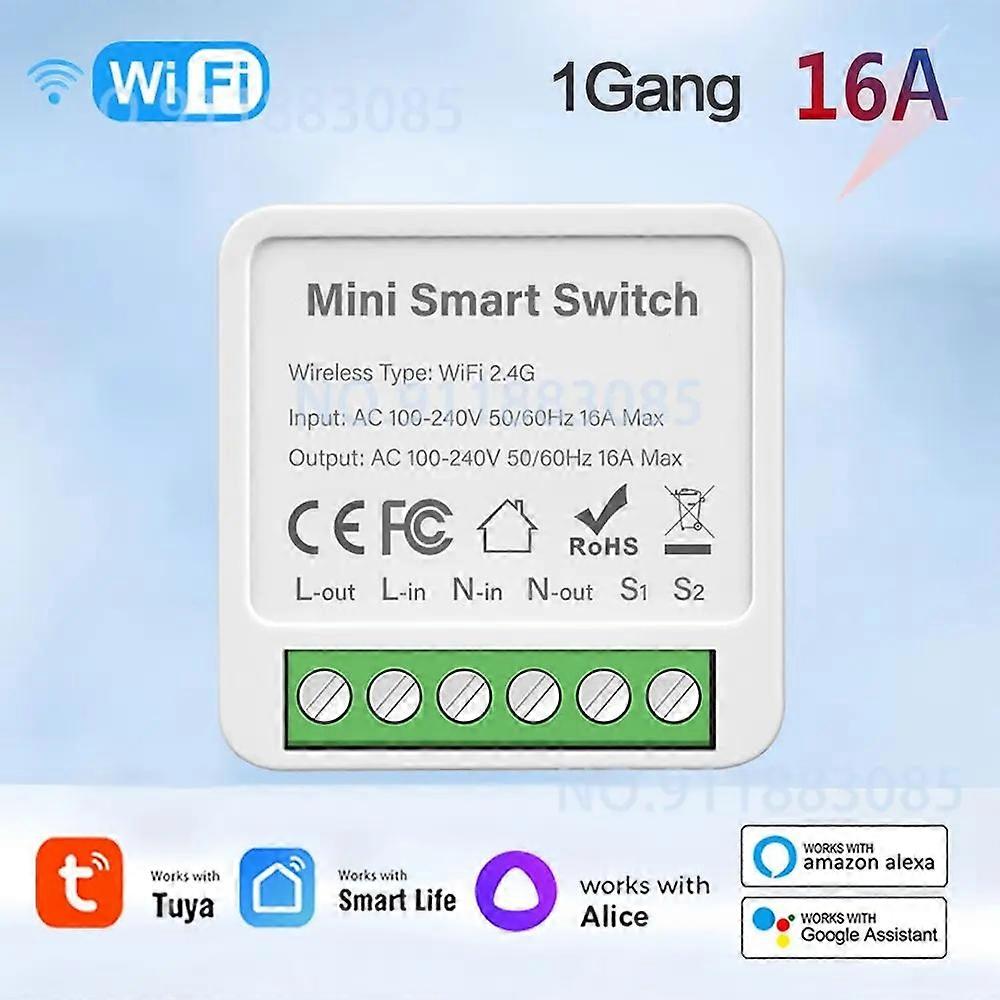 Aubess Tuya WiFi 1/2/3/4Gang Smart Switch Module Dual Way Control Smart Life Smart Home Work With Alexa Google Home Yandex Alice
