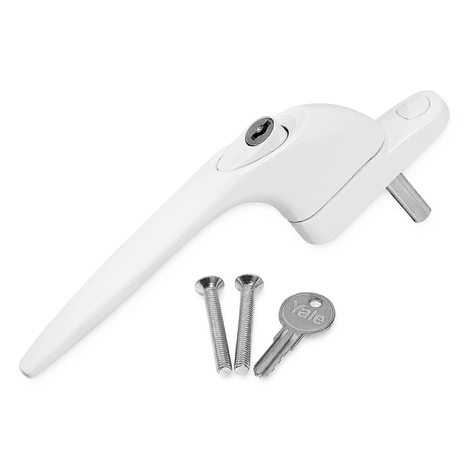 Universal Window Handle Inline Locking Espag Double Glazing White 40mm