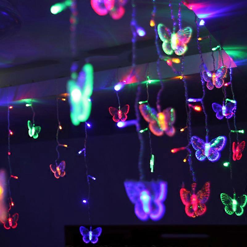 Various Shaped LED Curtain String Light Party Garden Colorful Outdoor Lighting Home Lamp Decor