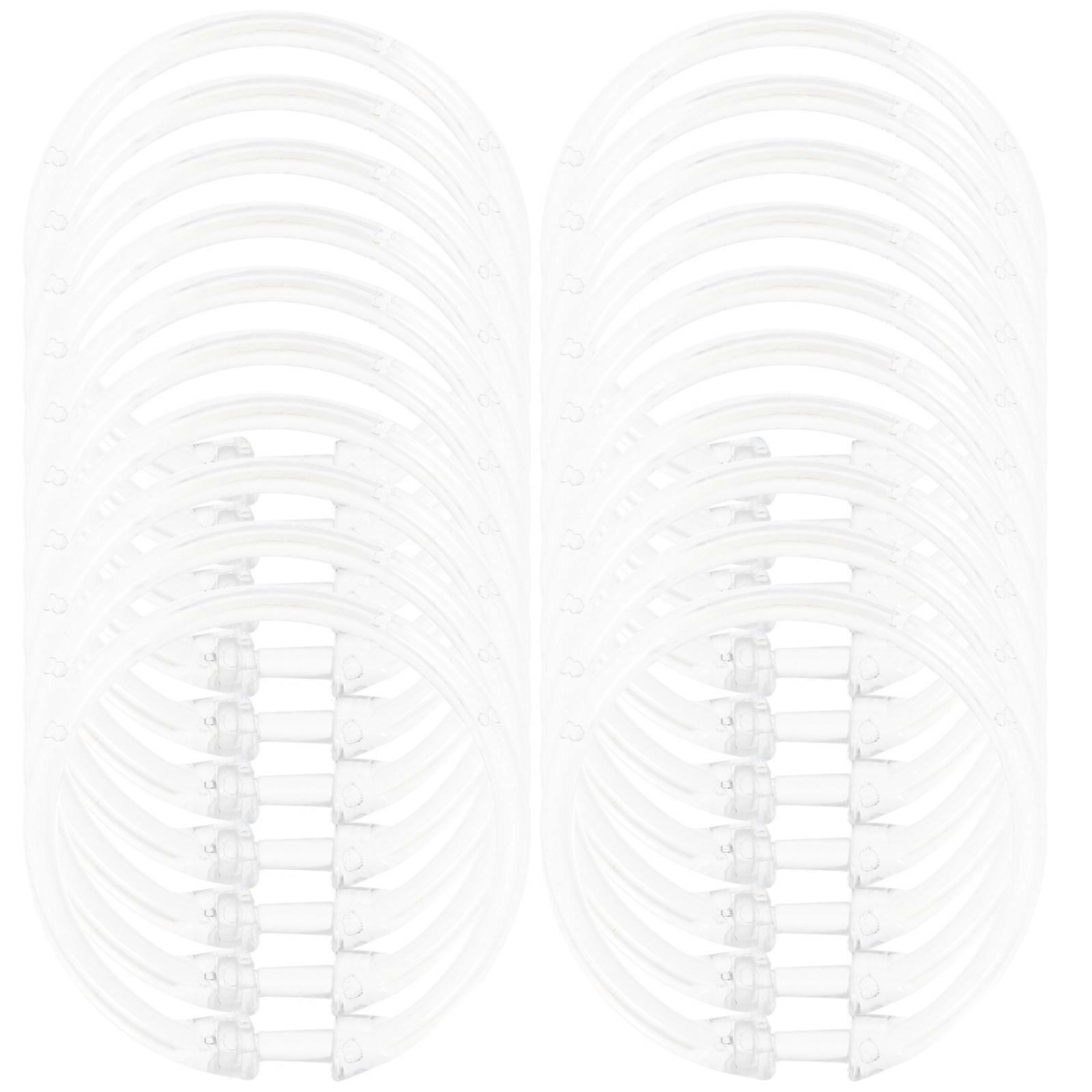 20pcs DIY Shower Curtain Hooks Round Bath Drape Loops Shower Shower Rings