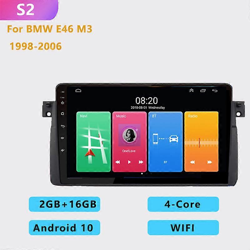 2DIN Android 10 Car Radio Multimedia Player Carplay Auto GPS navigation for BMW E46 M3 Rover 318/320/325/330/335 1998 1999-2005