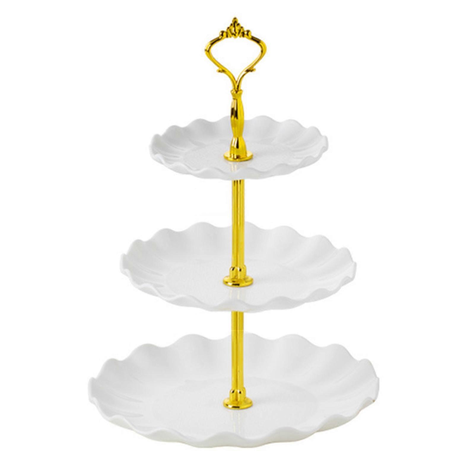 Snack Tray Three-layer Anti-deformed PP Creative Refreshment Cake Stand for Household