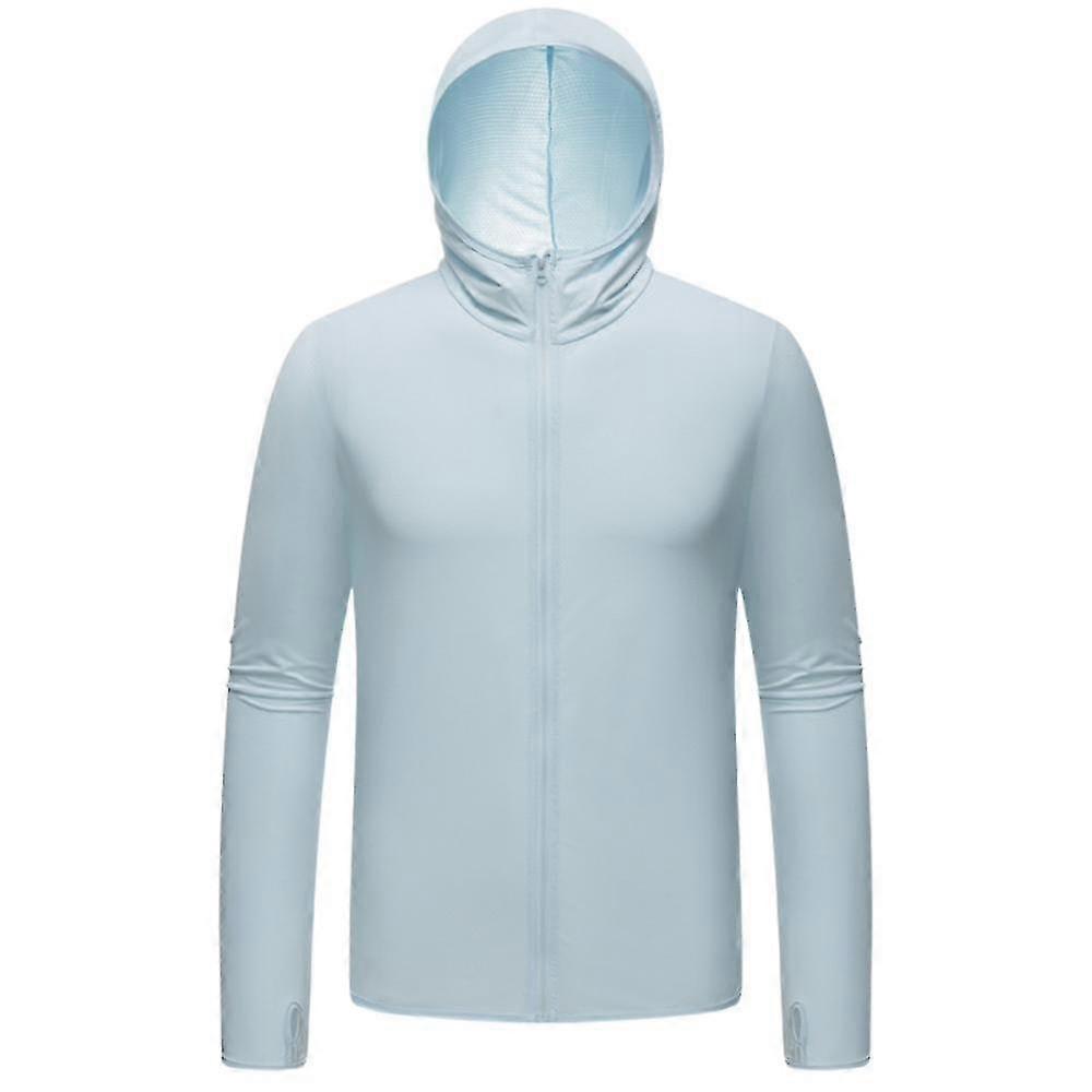 Sun Protection Jacket, Optimize Sun Protection, Versatile Unisex Sun Protection Hoodie Uv Resistant Quick Drying And Cooling Function(light Blue Xl)