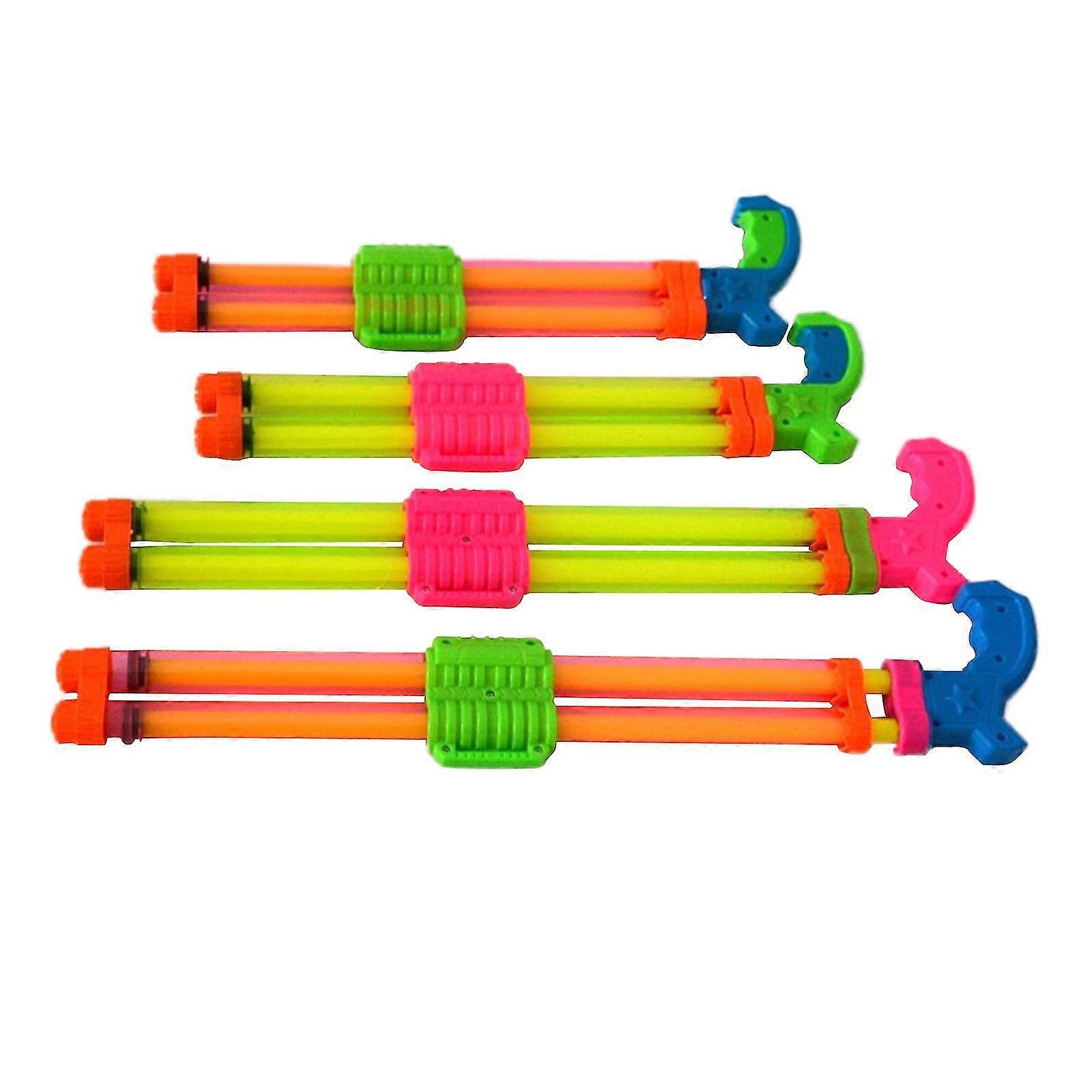 Pull-out Water Gun Beach Toy For Kids, Transparent With Double Pipes And Grab Handle