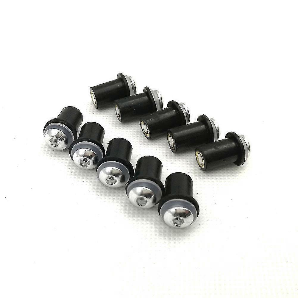 10x Windshield Bolts M5 5mm Windscreen Mounting Screws Washer Nuts For Yamaha Yzf R1 R6 R7 600r 750r 1000r Fz1 Fz6 Fz6r Fjr1300