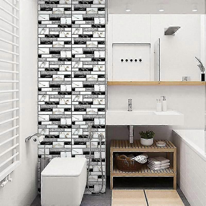 Tile Stickers Kitchen Bathroom Mosaic Self-adhesive Wall Decor Modern