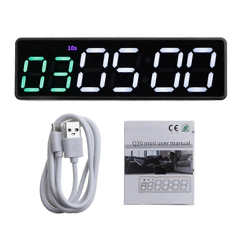 Gym Timer LED Workout Colck Count Down/Up Clock Ultra-Clear Digital Display