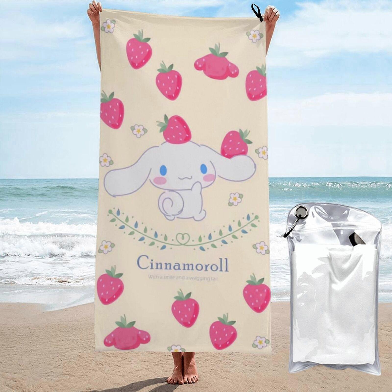 p183Cinnamoroll Beach Towel Absorbent Large Towel 3D Cartoon Towel LXMT2290