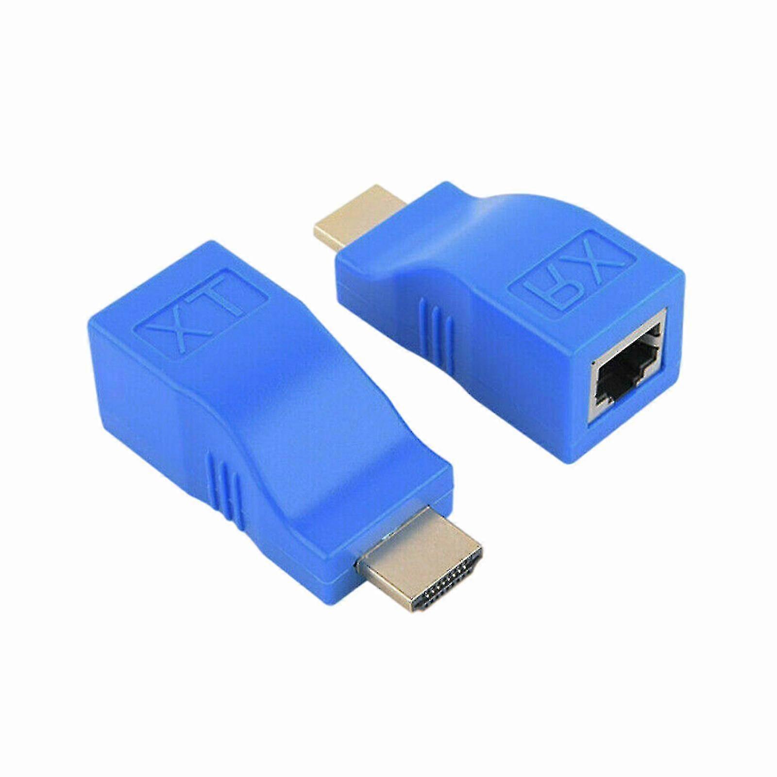 Hdmi Extender Hdmi To Rj45 Over Cat 5e/6 Network Lan Ethernet Adapter 4k 1080p