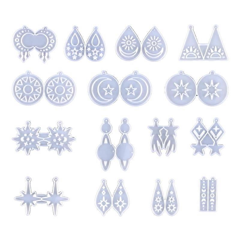Astronomical Element Earrings Drop Glue Mold Diy Planet Moon Star Keychain Mold