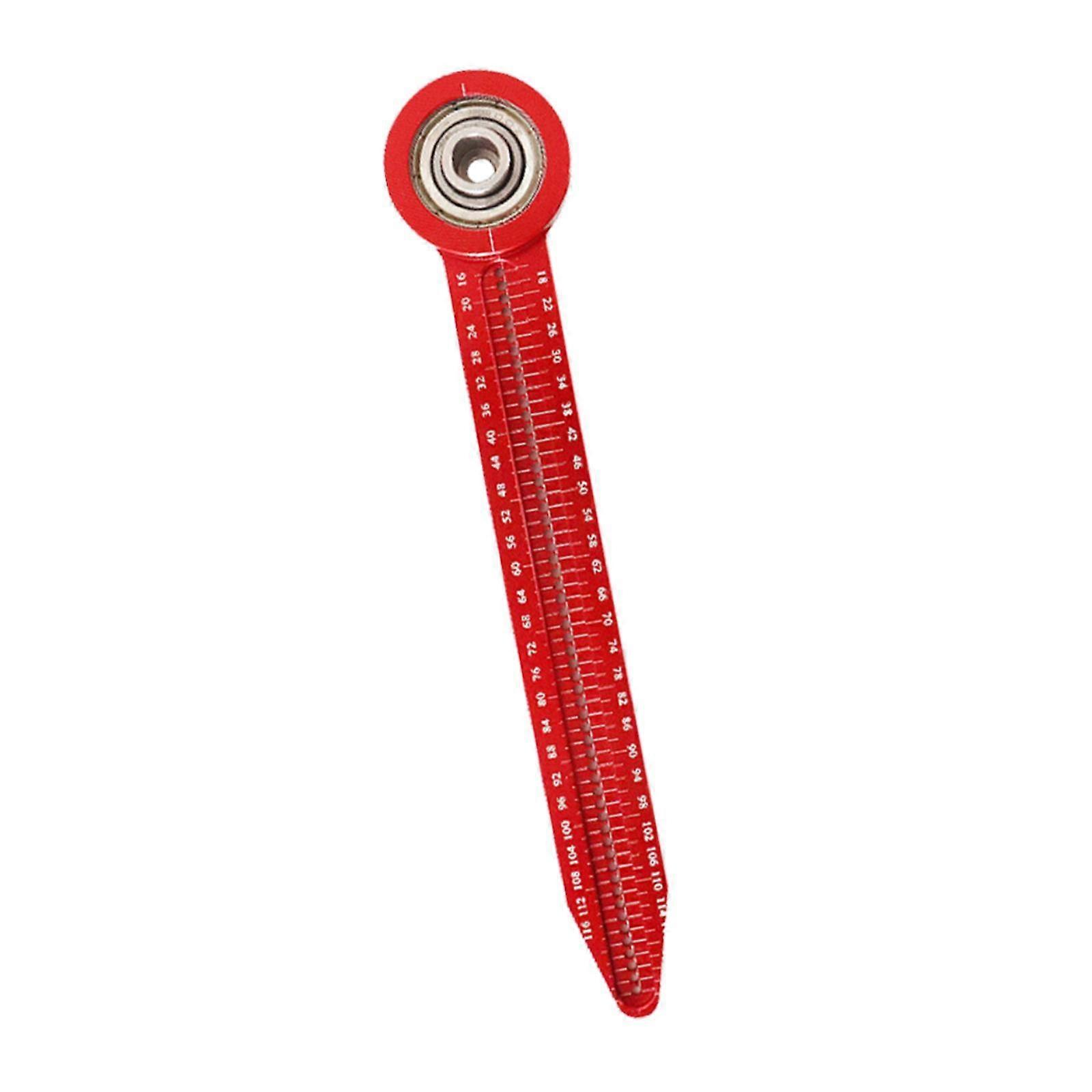 Mini Woodworking Compass Scriber Measurement Tool Multipurpose 360 Rotating Red