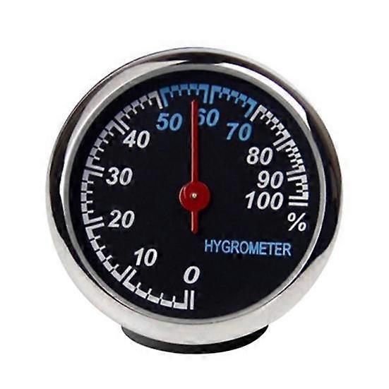 Durable Clock Hygrometer Accurate Black Thermometer Interior Humidity Analog Meter for Indoor