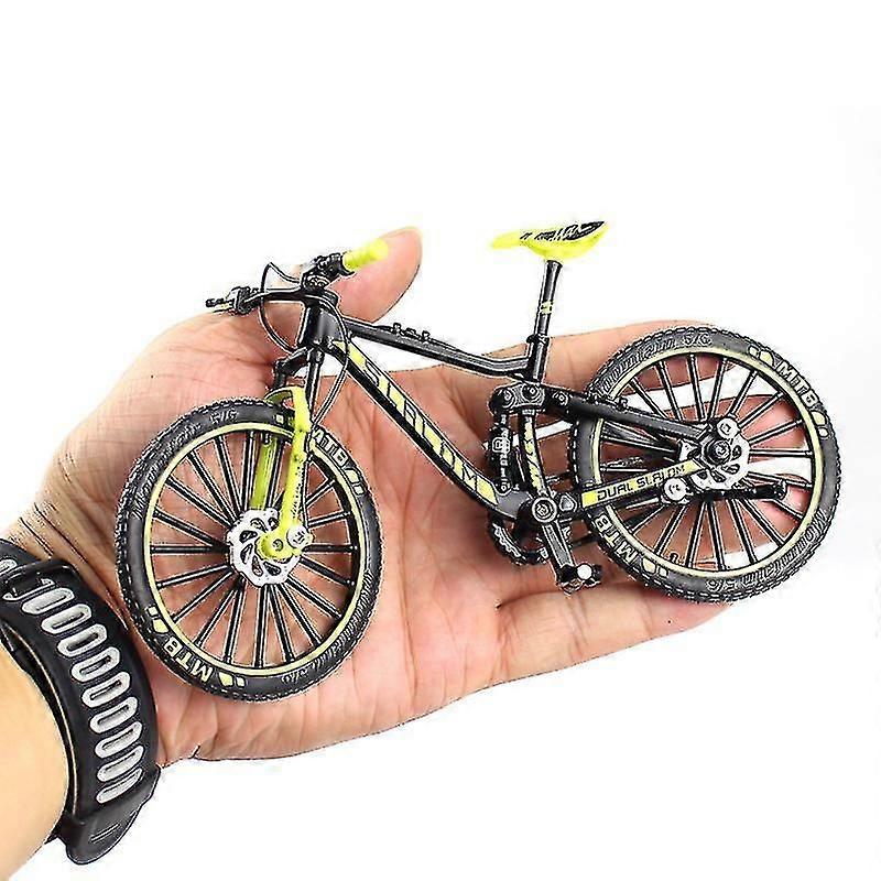 Mini 1:10 Alloy Bicycle Scale Model Dasktop Simulation Ornament Finger Mountain Bikes Toy