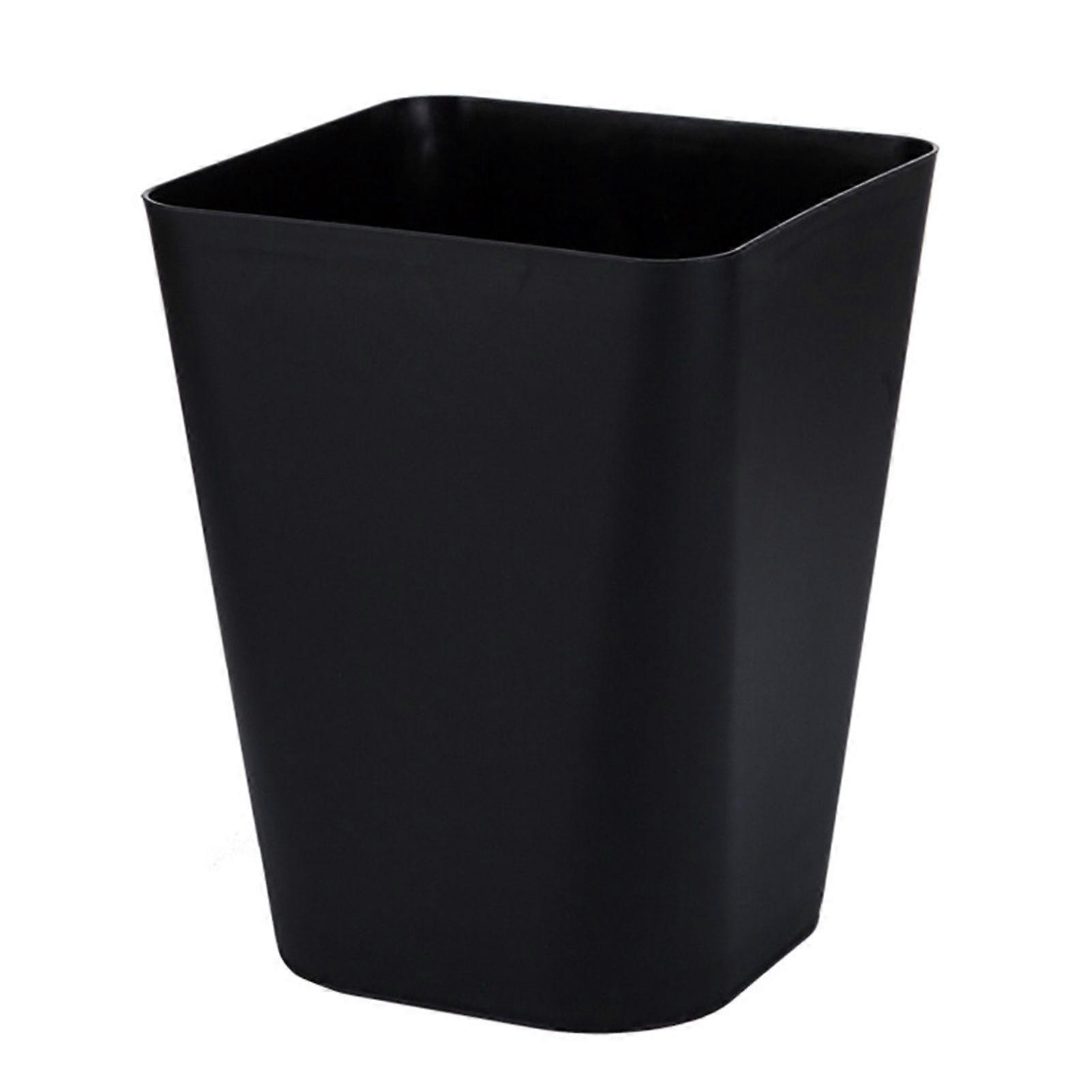Small Waste Basket Trash Can Large Capacity Solid Color Easy to Clean Indoor Outdoor Plastic Garbage Bin