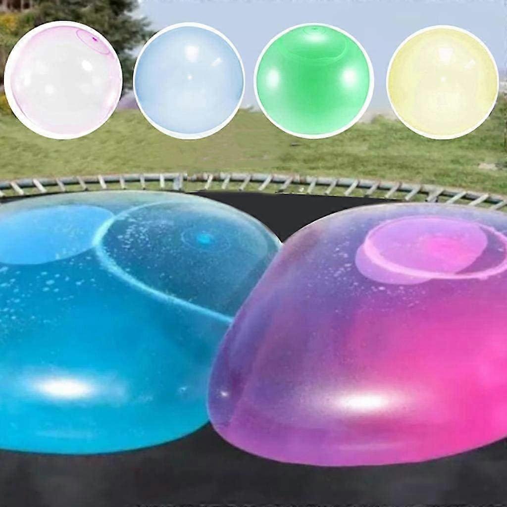 4Pcs Water Bubble Ball, Inflatable Water Bubble Ball Balloon Beach Ball Garden Ball for Outdoor Play, Soft Rubber Ball Balloon