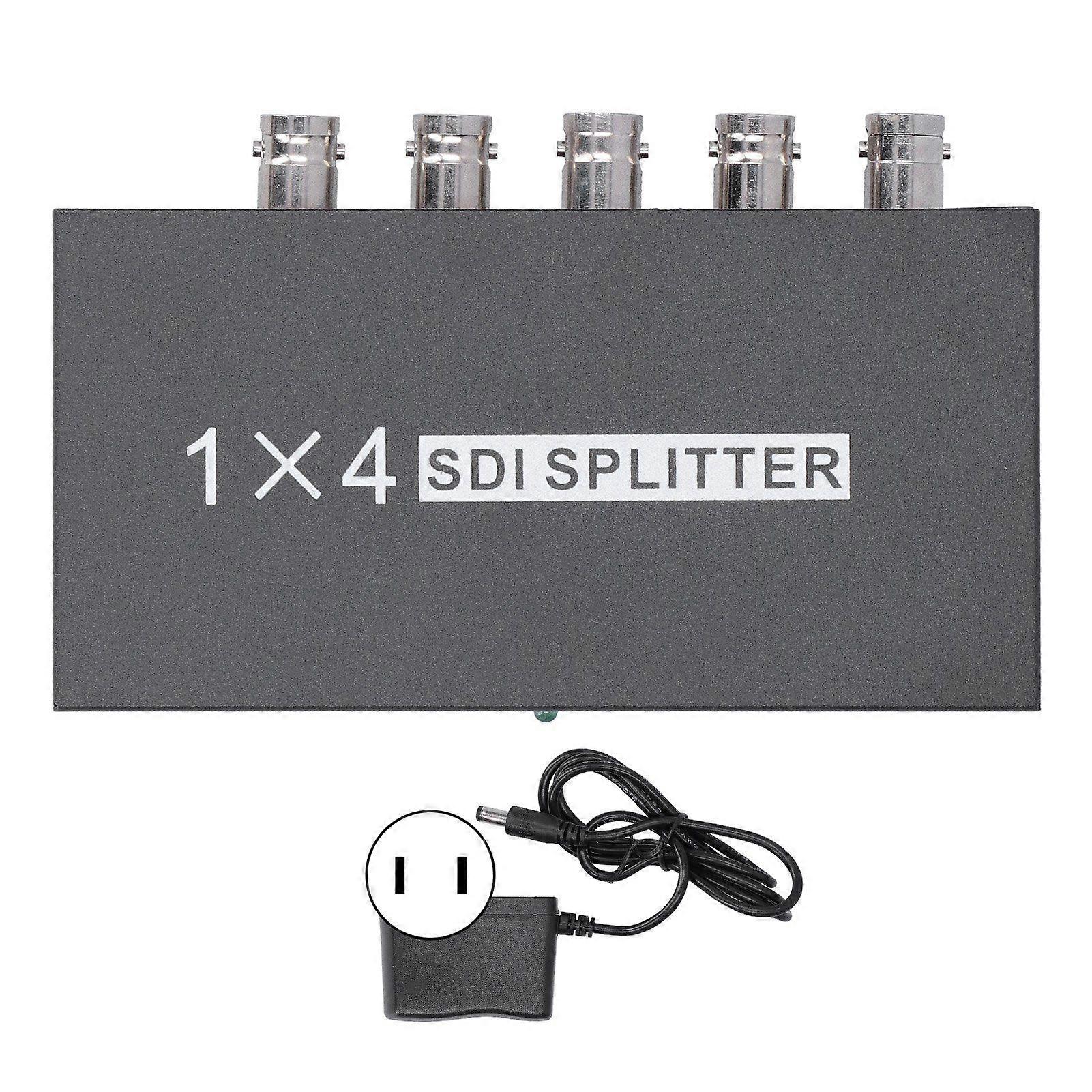 100240V F214 SDI Splitter 1x4 1 in 4 Out Supports SD/HD/3GSDI Repeater Extender(US Plug )