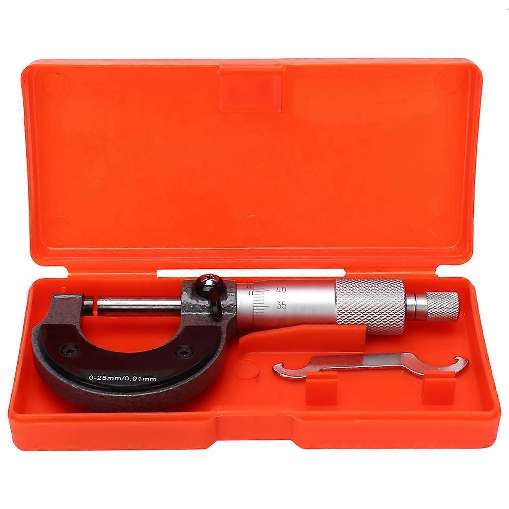 0~25mm Mechanical Outer Diameter Micrometer Vernier Caliper Gauge 0.01mm Measuring Tool