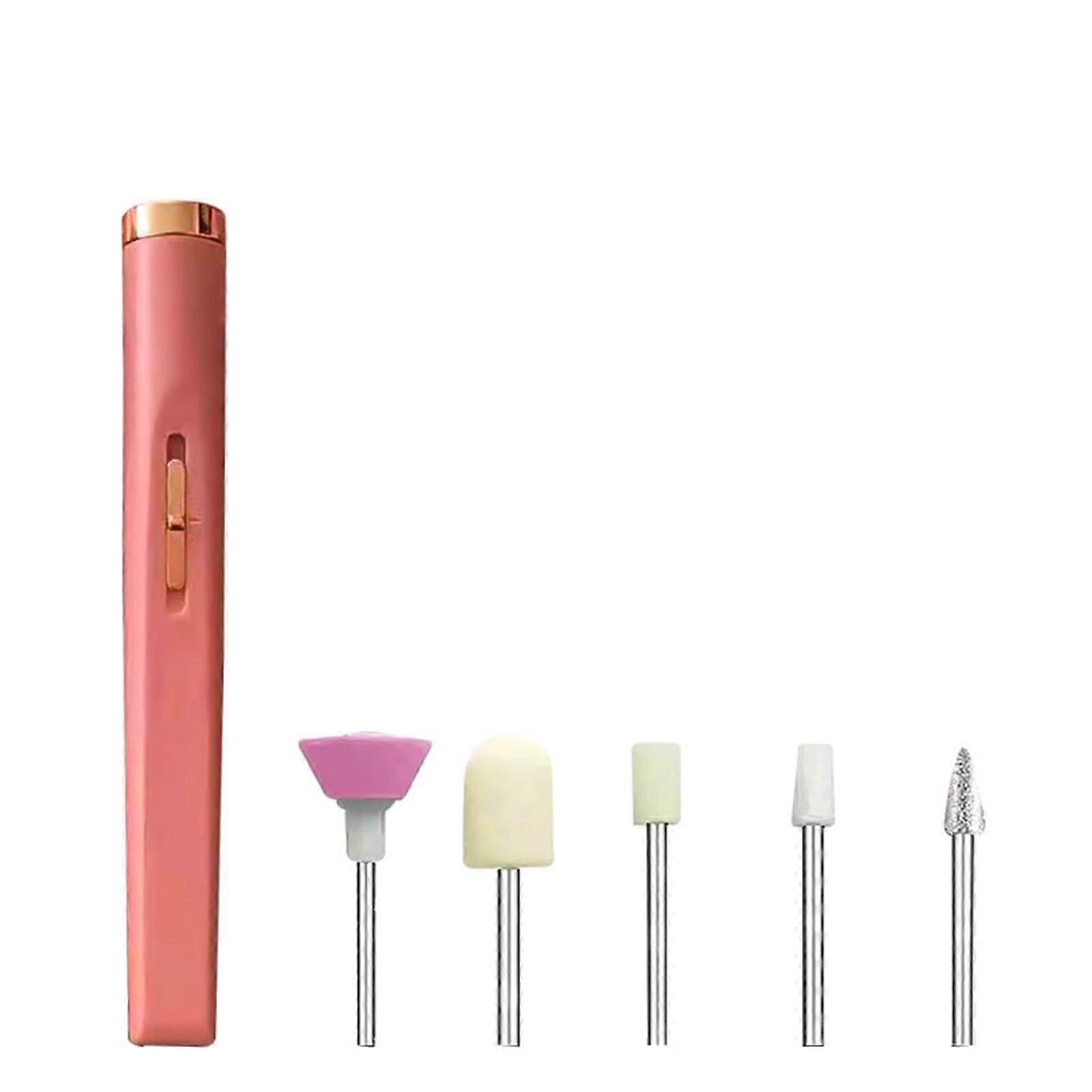 Nail Buff Kit, Electronic Nail File for Professional Manicure and Pedicure, Red Nail Drill and Grinder Tool