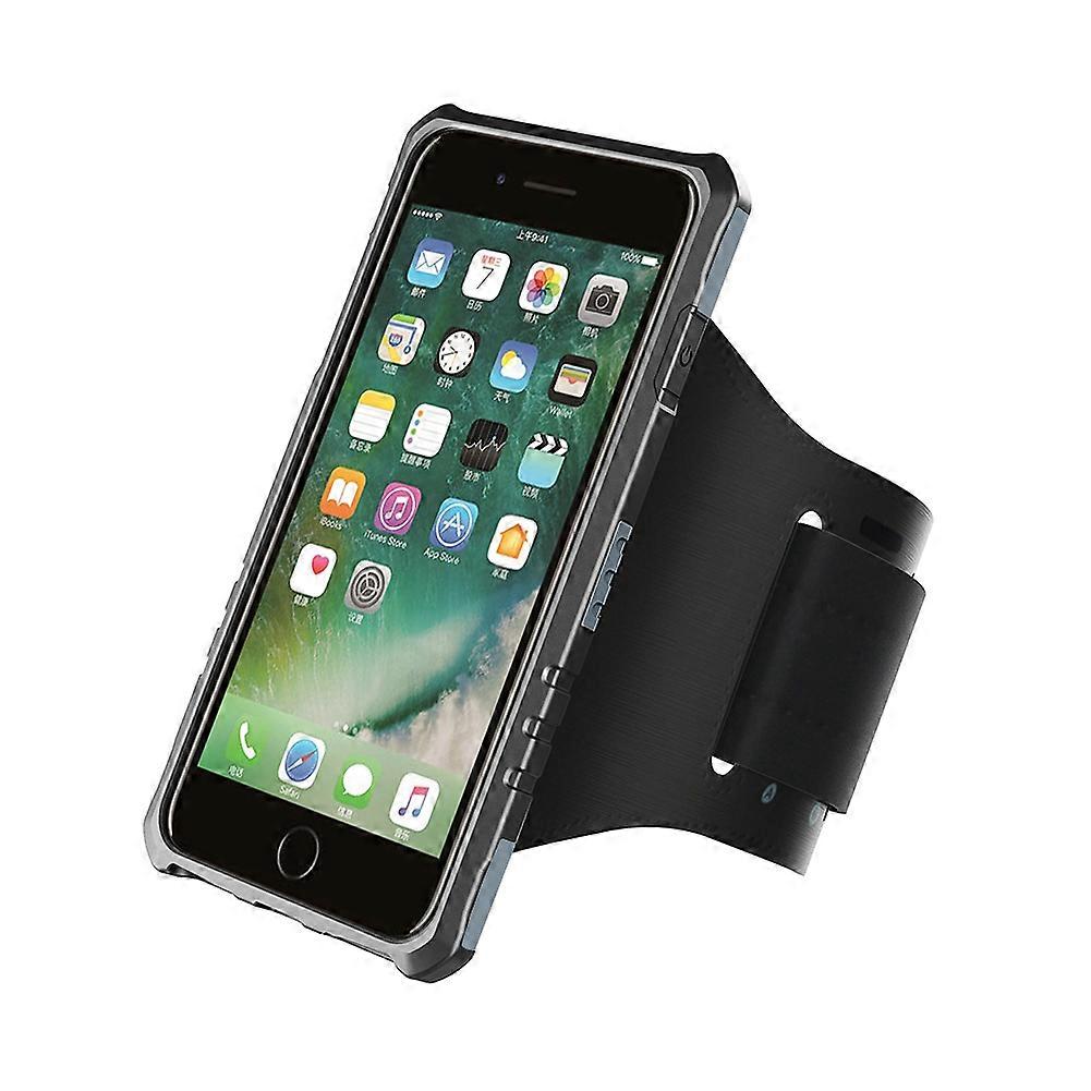 Phone PC + TPU Protective Case Cover Shell for iPhone7 plus w  Armband Navy