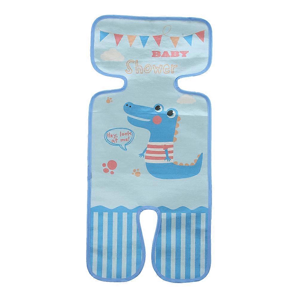 Stroller 5-Point Style Pad Cart Seat Mat Cover, Pram Sleeping Mat Ice Silk (Small Crocodile)