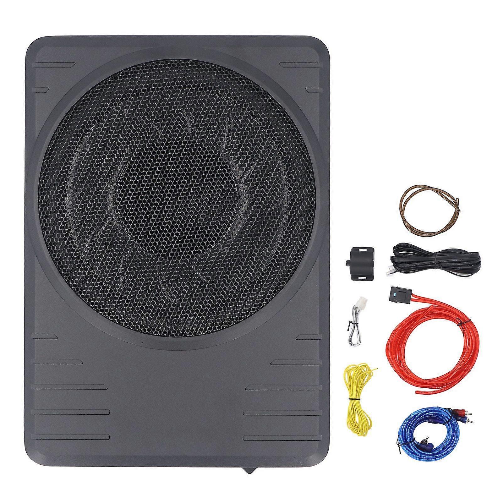 10in Under Seat Active Subwoofer 600W Built in Amplifier Premium Bass Slim Active Powered Under Seat Subwoofer for Car Truck MK2922