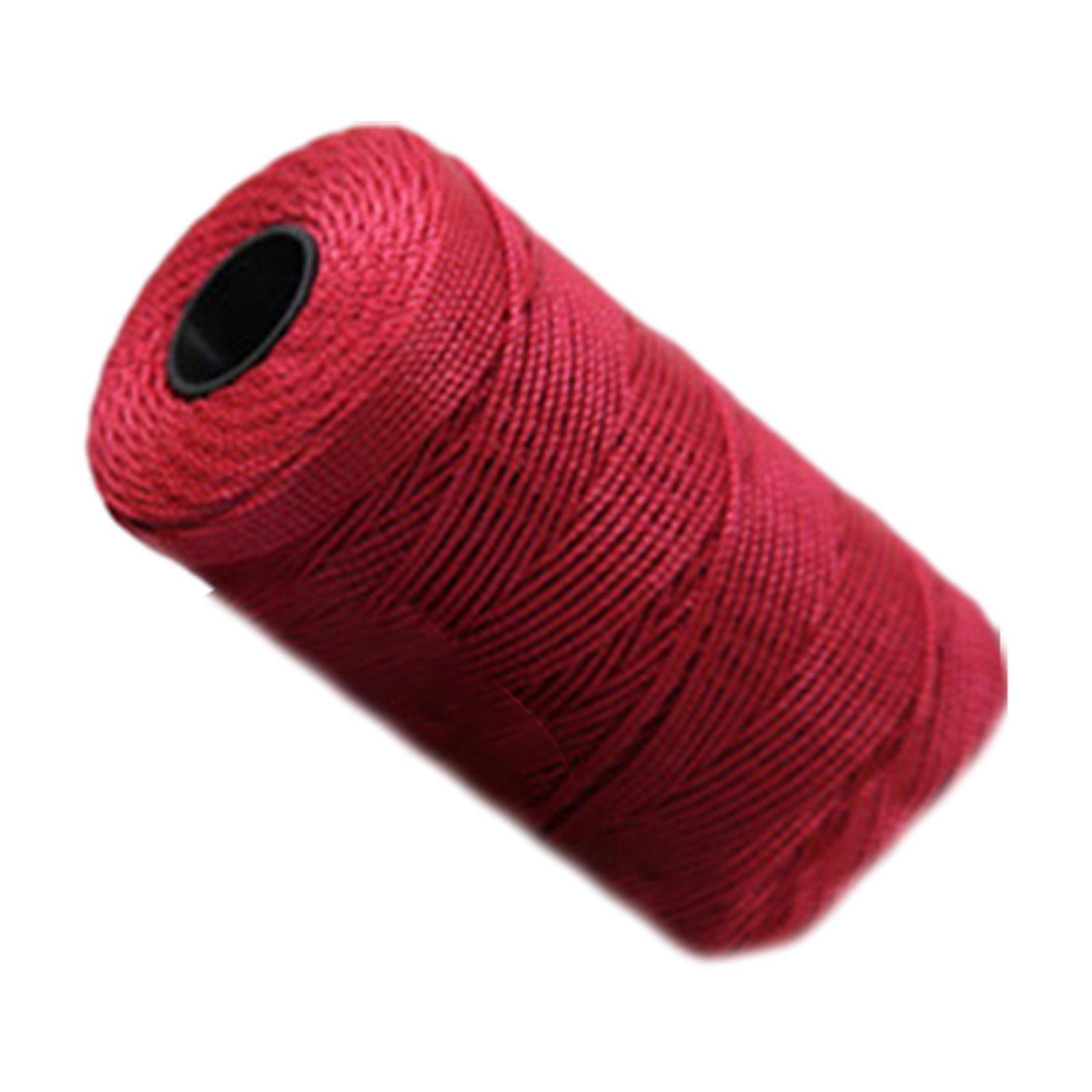 Dikiş İpliği Polyester İplikler Güçlü Dayanıklı İp Bükülmüş İplik El Makinesi için 1.5mm Kalın İplik Makrome Kordon 19 şarap kırmızısı