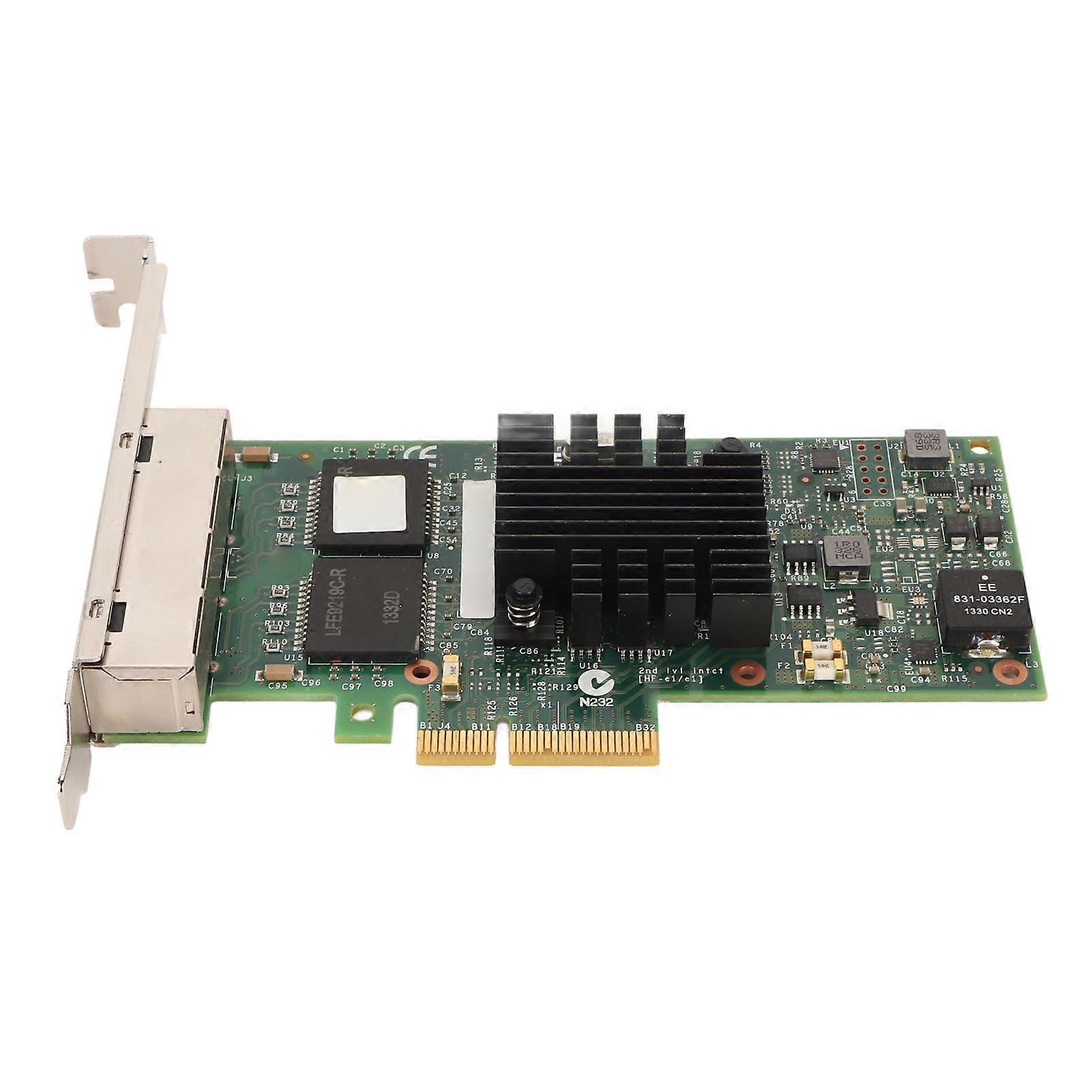 PCIe Network Card 10 100 1000Mbps 4 RJ45 Ports 5.0GT/S Interface Speed LAN NIC Card for Server Transmission