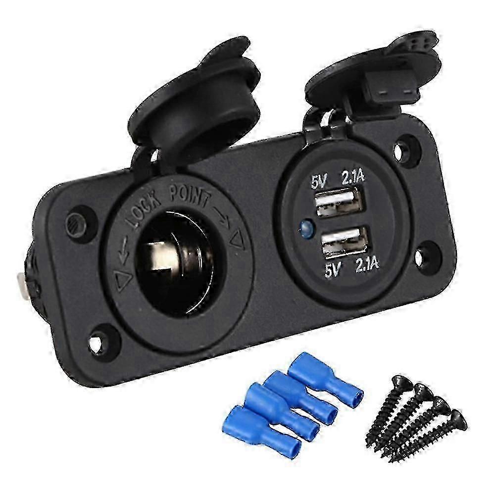 12v Usb Plug Charger Outlet Car Socket Charger Cigarette Lighter Socket Splitter Adapter