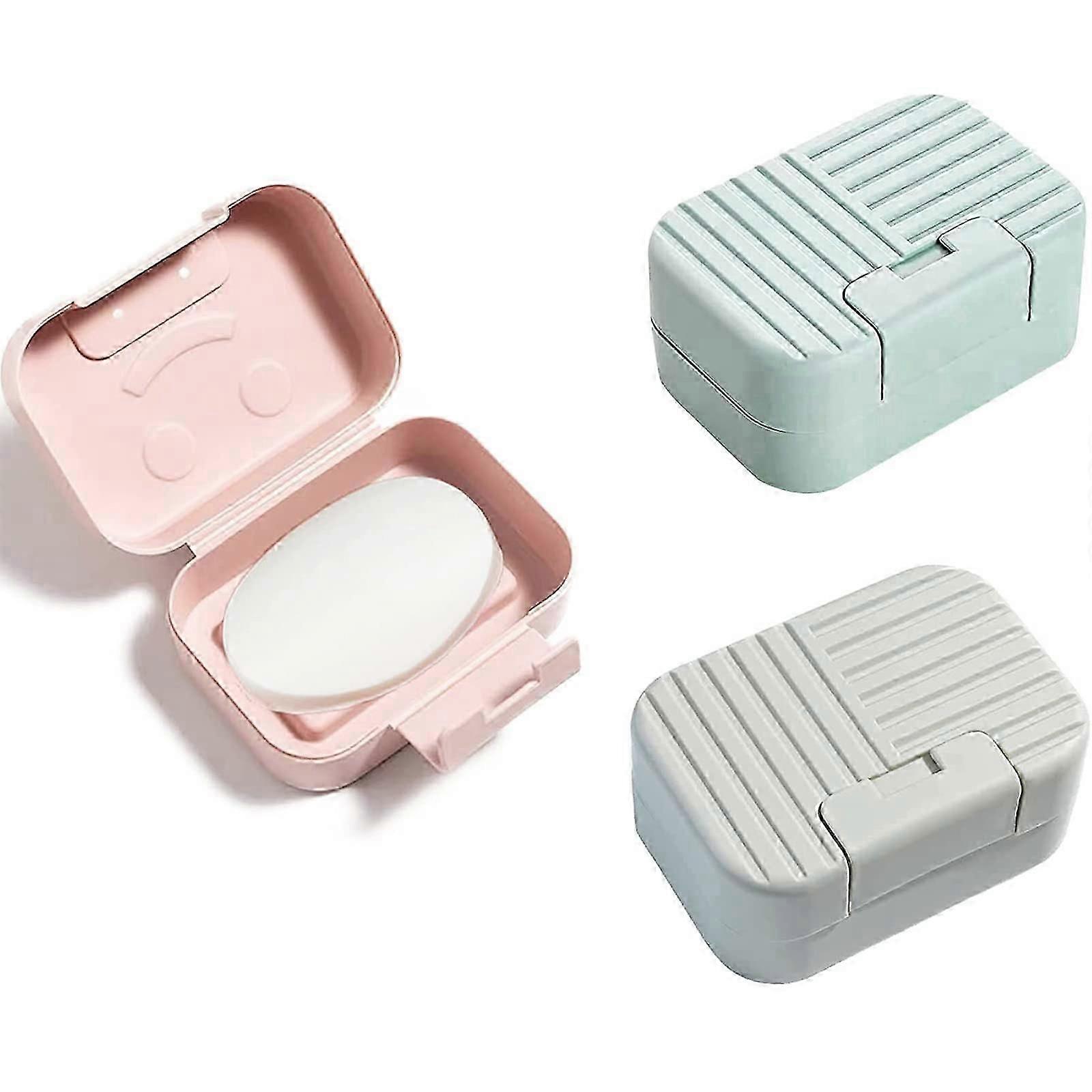 3 Soap Boxes-Portable Travel Soap Storage Box-Quick-drying Environmental  Protection PP Material Suitable for