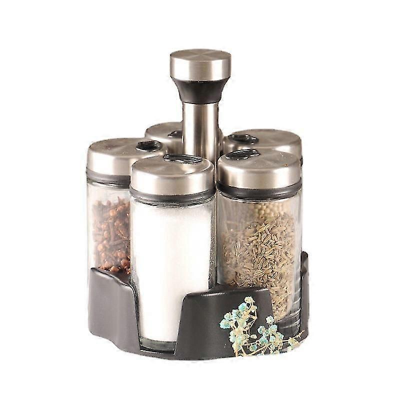 5-Jar Revolving Spice Rack Organizer, Spices