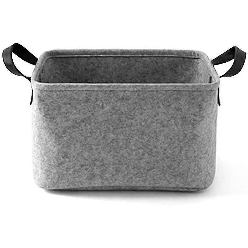 Felt Storage Basket Bag With Handles 2 Pcs