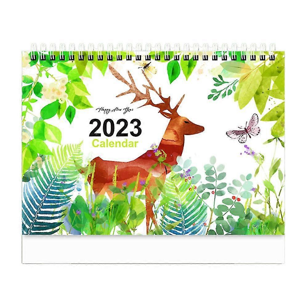 Conly Calendario da scrivania 2023, calendario di decorazione del desktop per ufficio semplice, piccolo e fresco, calendario stand up 2023