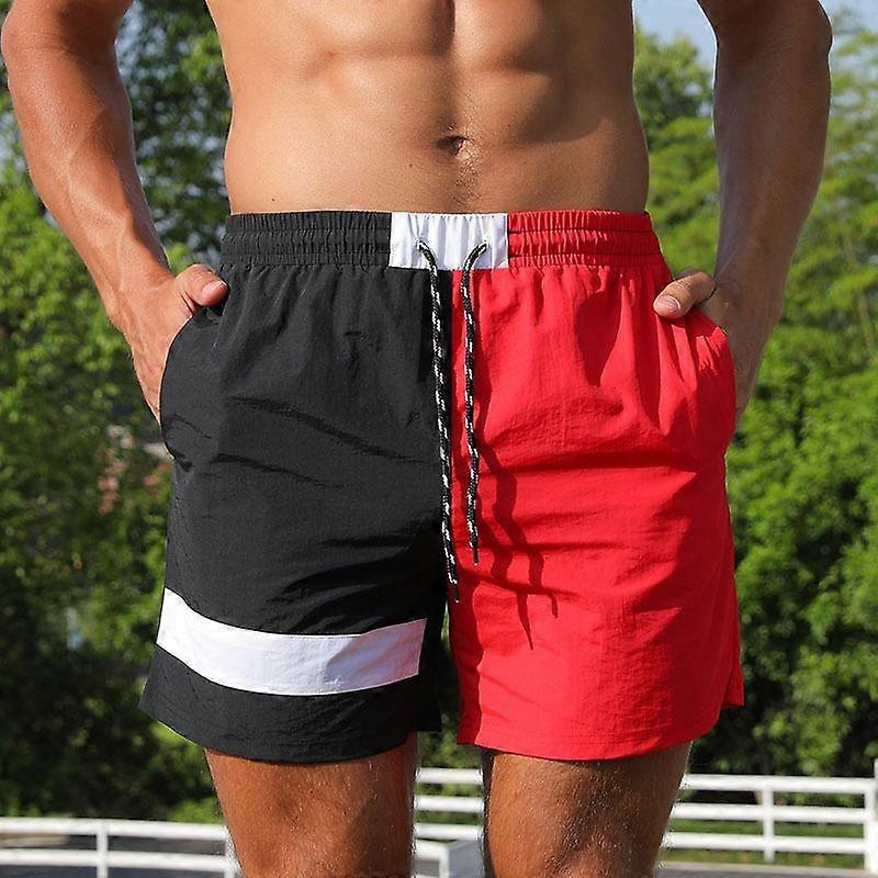Summer Men Sport Shorts Breathable Quick dry Five-point Short Pants Plus Size Mixed Color Patchwork Travel Beach Shorts Jammers
